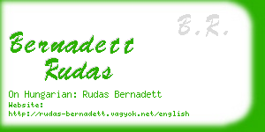 bernadett rudas business card